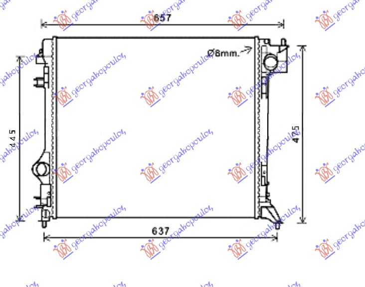 HLADNJAK MOTORA 1.5 DCi-2.0 BENZIN (54x48.5)