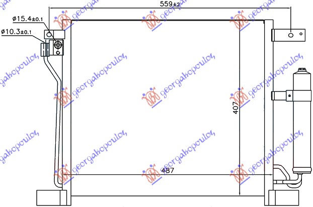 HLADNJAK KLIME 1.6DIC TURBO BENZIN (48.7x40 .6x