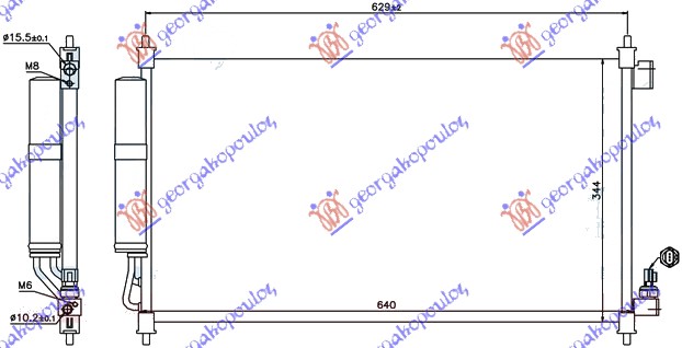 HLADNJAK KLIME 1.6i 16V (61x34.2x1.6)