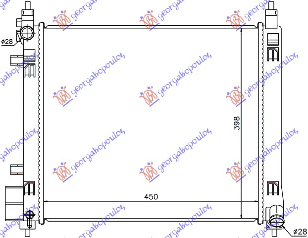 HLADNJAK MOTORA 1.2DIG (45x40) MANUELNI (HR 12DDR)