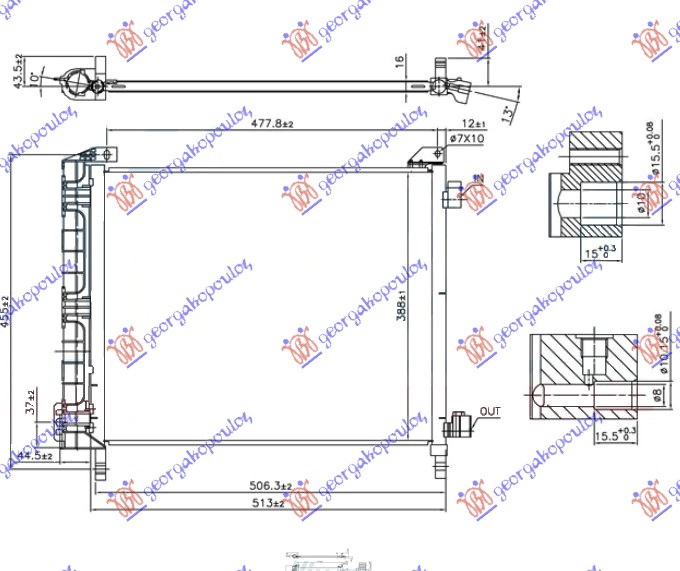 HLADNJAK KLIME 1.2i- 12V (5 1x39)75PS (HR 12DE)