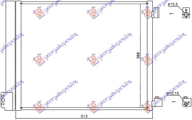 HLADNJAK KLIME 1.2DIG- 1.5i 16V (5 1x38) (HR 12DDR