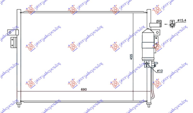 HLADNJAK KLIME 3.0 dCi DIZEL (690x470x16)