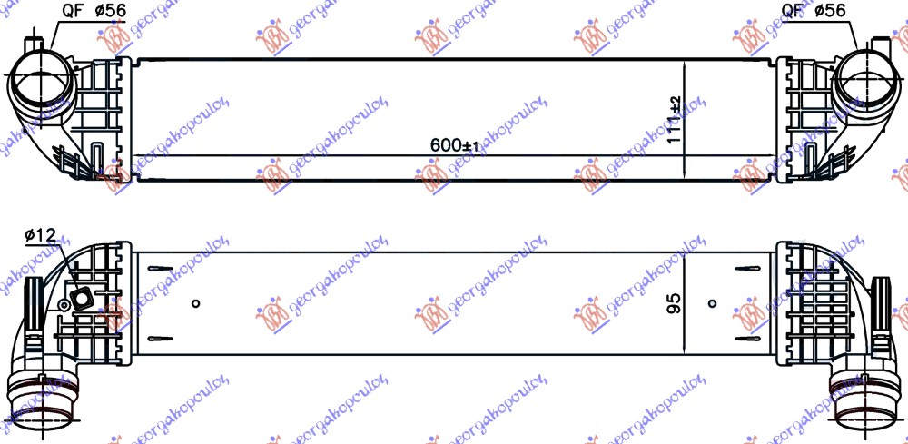 HLADNJAK INTERKULERA 1.6 CDTi DIZEL (600x114x95)