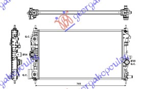 HLADNJAK MOTORA 2.0 CDTi (AUTO) (68x39)