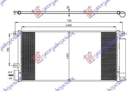 HLADNJAK KLIME 1.4i 16V TURBO BENZIN (65x310x16)