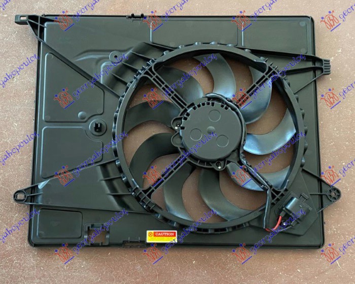 VENTILATOR KOMPLET 1.4i 16v TURBO (400mm) (4 PIN)