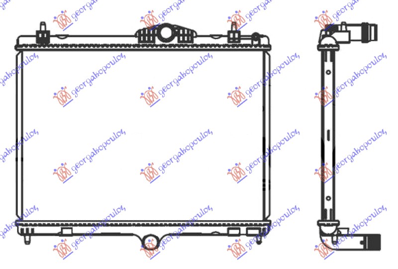 HLADNJAK MOTORA 1.6 THP BENZIN / 1.6 BlueHDi DIZEL (380x540x26)