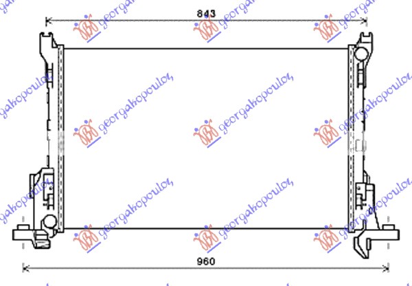 HLADNJAK MOTORA 1.6 CDTi DIZEL (MAN) (+AC) (750x470x26)