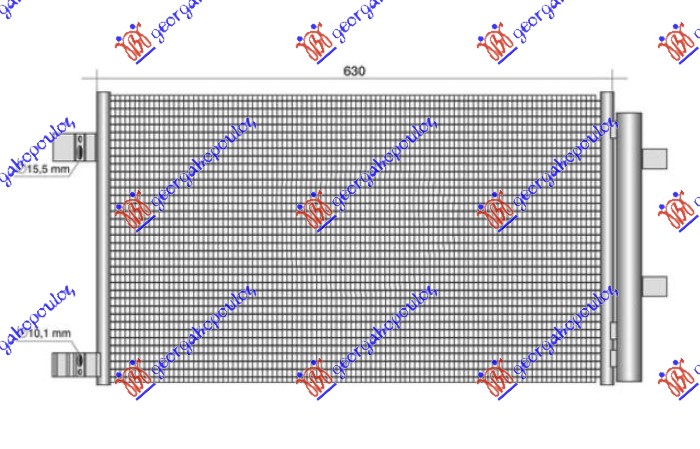 HLADNJAK KLIME 1.5 DCI DIZEL (628x359x 12)