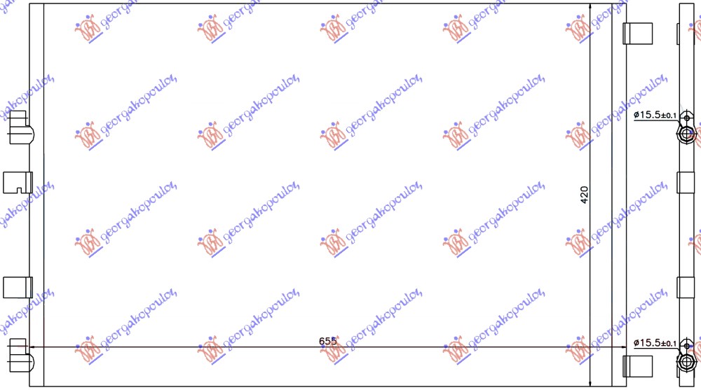 HLADNJAK KLIME 1.9 DCi (AUTO) 2.0 DCi MAN/AUTO DIZEL (625x415x12)