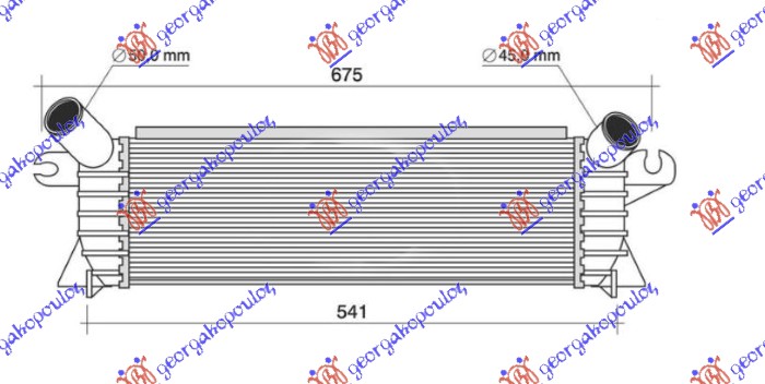 HLADNJAK INTERKULERA 1.9 DCI DIZEL 00- (480x133) (NISSENS)