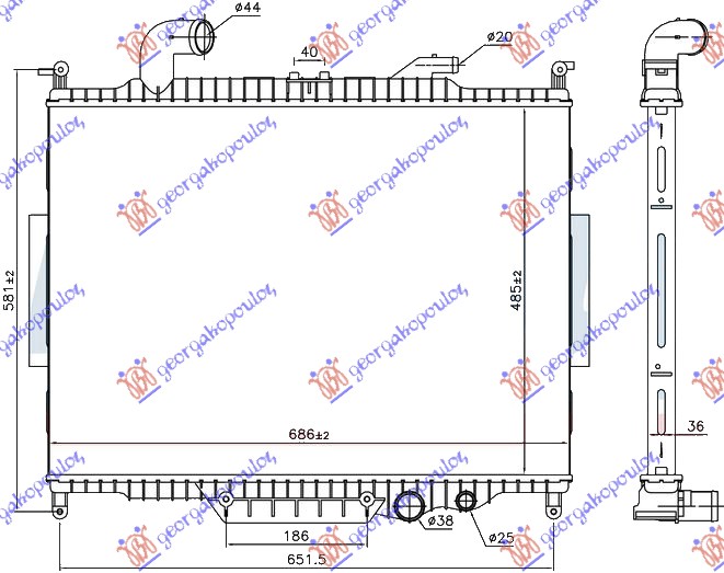 HLADNJAK MOTORA 4.4 TD DIZEL (AUTO) (485x685)