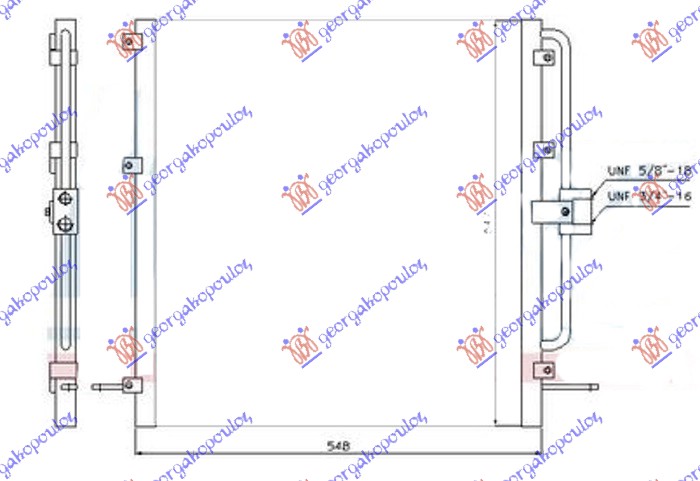 HLADNJAK KLIME 4.0/4.6i V8 BENZIN - 2.5TD DIZEL (548x547x22)