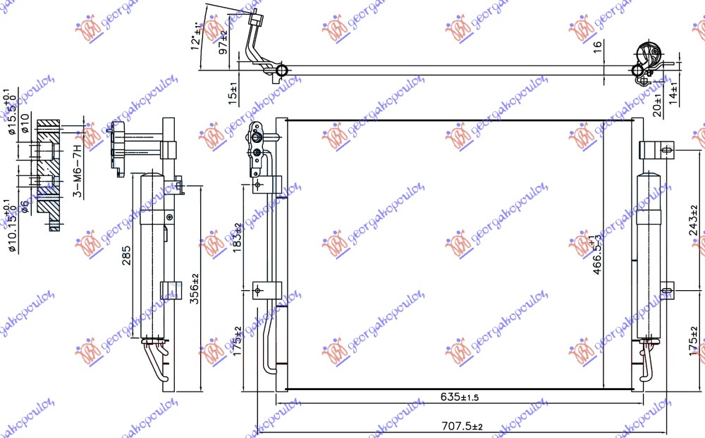 HLADNJAK KLIME 3.0 TD DIZEL (635x466x16) 10-