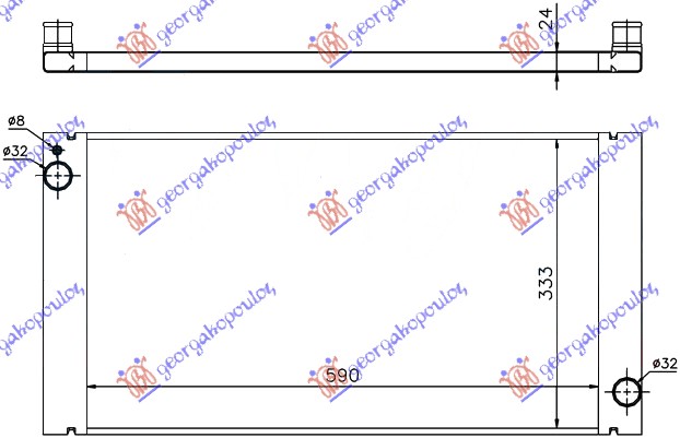 HLADNJAK MOTORA 1.6 T. BENZIN - 1.6/2.0 DIZEL (59x33.4)