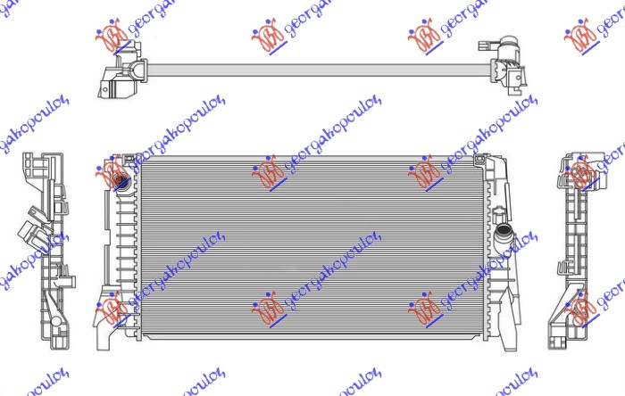 HLADNJAK MOTORA ZA SVE MODELE DIZEL (AUTO) (680x320x26)