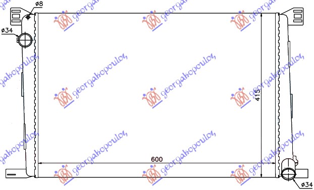 HLADNJAK MOTORA 1.4/1.6i 16V BENZIN (+/-AC) (60x42)