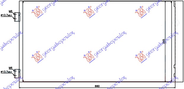 HLADNJAK KLIME BENZIN/DIZEL (625x330x12)