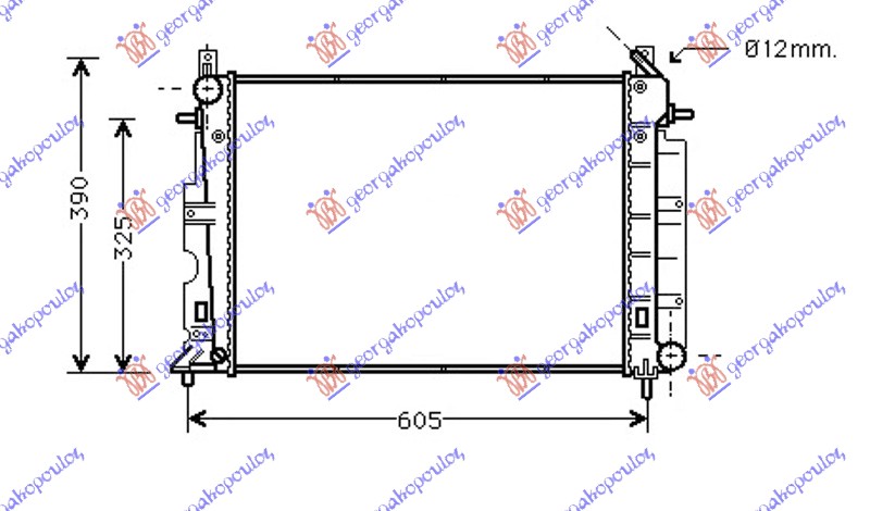 HLADNJAK MOTORA 2.0i 16V 2.2 TID (MAN) (50x35x3.2)