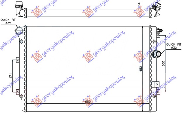 HLADNJAK MOTORA 1.4/2.0 Tsi-TFSi - 2.0 TDi (65x45)