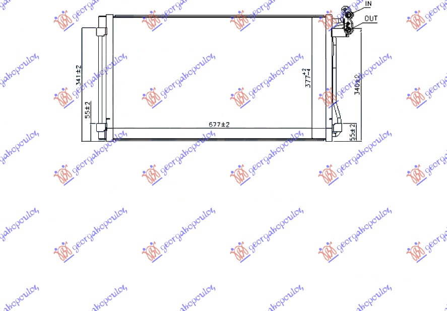 HLADNJAK KLIME BENZIN/DIZEL (70.0x37.7x1.6) 15-