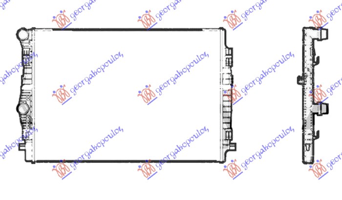 HLADNJAK MOTORA 1.4 TFSi BENZIN - 2.0 Tdi DIZEL (650x445) (KOYO)