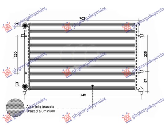 HLADNJAK MOTORA 1.4/1.6/2.0 FSI/SDI (MAN/AUTO) (+AC) (650x415) (LEMLJEN)