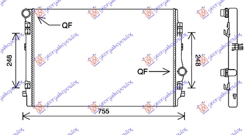 HLADNJAK MOTORA 2.0 TDi (135 KW) DIZEL (650x450x32)