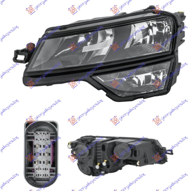 FAR ELEKTRICNI (H7/H8) SA LED DNEVNIM SVETLOM (HELLA)