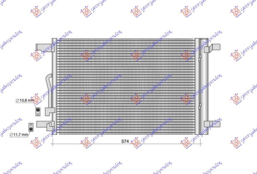 HLADNJAK KLIME 1.4/1.5/2.0 TSI BENZIN - 2.0 TDI DIZEL (576x388)