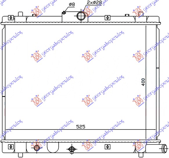 HLADNJAK MOTORA 1.3 DDiS (MAN) (40x54.4x27) (MADJARSKA)