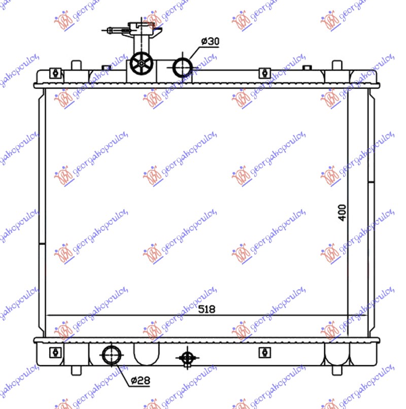 HLADNJAK MOTORA 1.2 BENZIN (MAN) (40x54x16) (MADJARSKA)