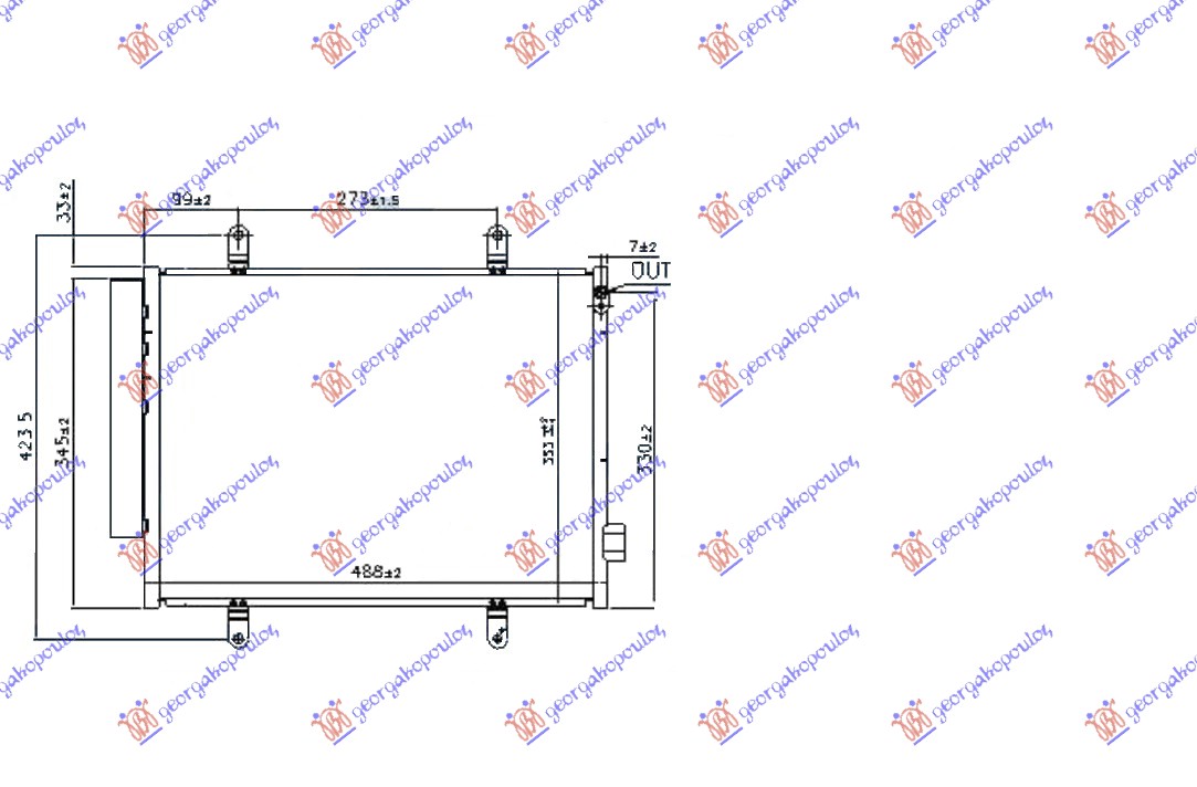 HLADNJAK KLIME 1.0 BENZIN (48.8x35.3x1.2)