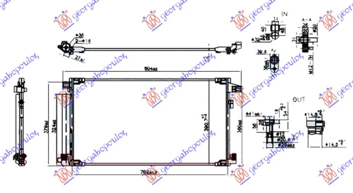 HLADNJAK KLIME 1.8 HIBRID BENZIN (670x370x12) (VALEO)