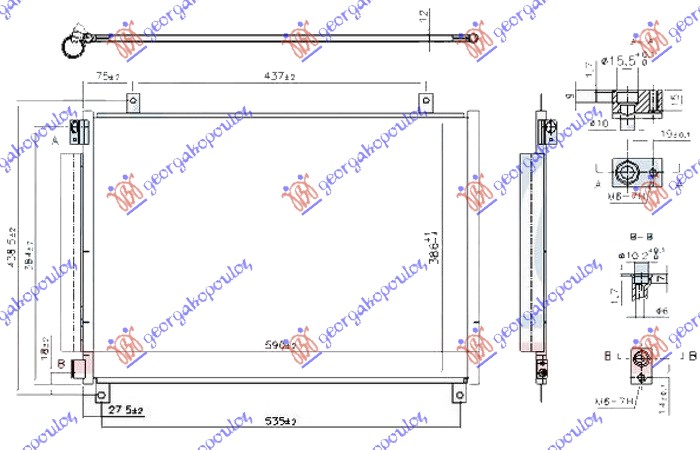 HLADNJAK KLIME 1.0/1.2 BENZIN (555x405x12)