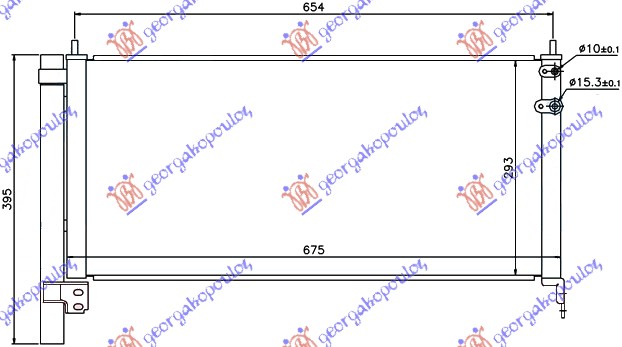 HLADNJAK KLIME 1.8i 16V HIBRID (64x29x1.6)