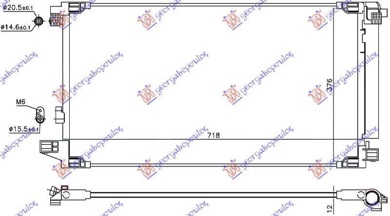 HLADNJAK KLIME 1.8 HIBRID BENZIN (675x375x12)