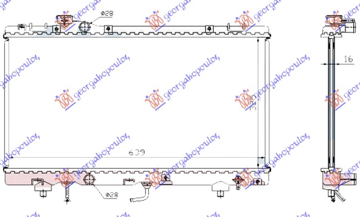 HLADNJAK MOTORA 1.5 BENZIN (MAN/AUTO) (325x630x16)