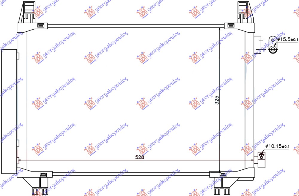 HLADNJAK KLIME 1.0i/1.3 16v (497x320x16) FRANCUSKA