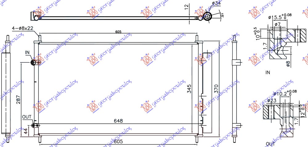 HLADNJAK KLIME 1.5 HIBRID (600x355x16) 15-