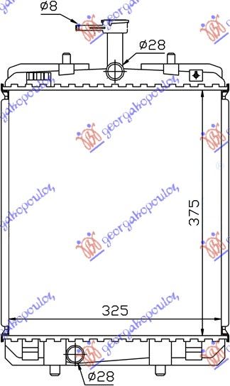 HLADNJAK MOTORA 1.0 cc + / -A / C (37.4x32.6)