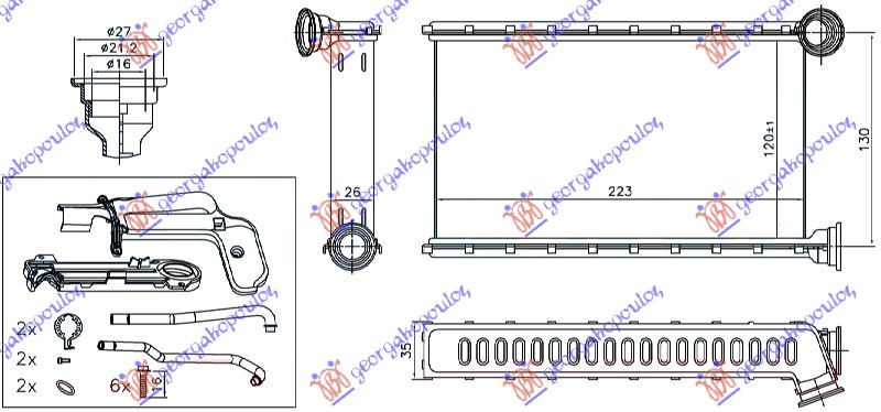 GREJAC KABINA (B) 1.0 - 1.2 PET + / -A / C (120 x223