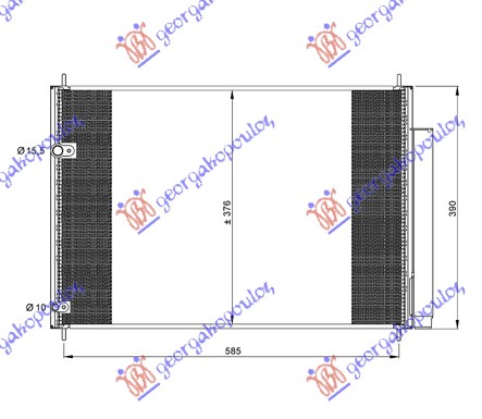 HLADNJAK KLIME 1.8i 16V HIBRID (64x29x1.6)