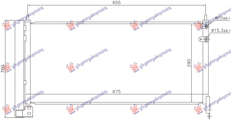 HLADNJAK KLIME 1.8 HIBRID (AUTO) (675x290x16) (KOYO)