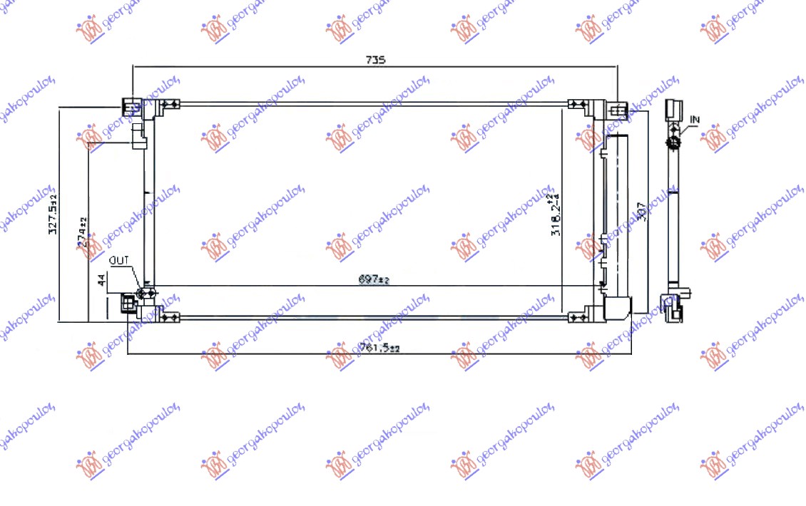 HLADNJAK KLIME 1.2i BENZIN (69.7x34.2x1.2)