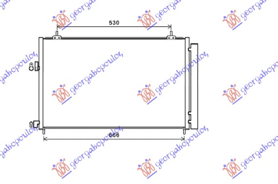 HLADNJAK KLIME ZA SVE MODELE BENZIN/DIZEL (655x415x16)