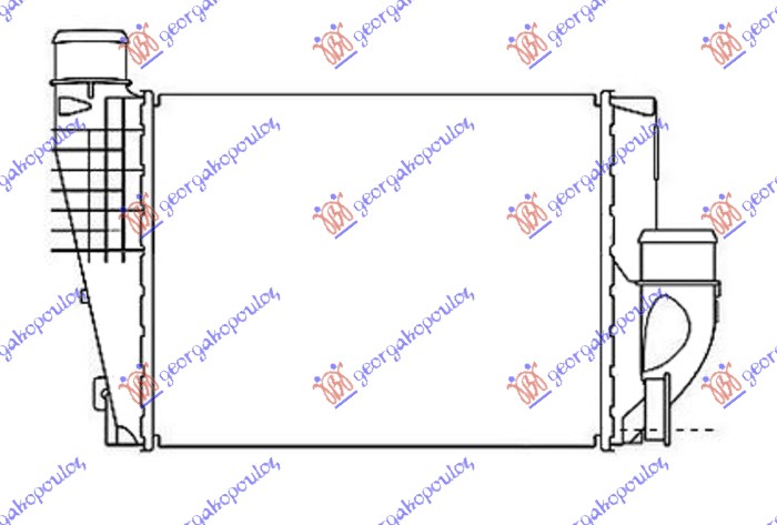 HLADNJAK INTERKULERA 1.6/2.0 HDI-BlueHDI DIZEL (300x250x50) (VALEO)