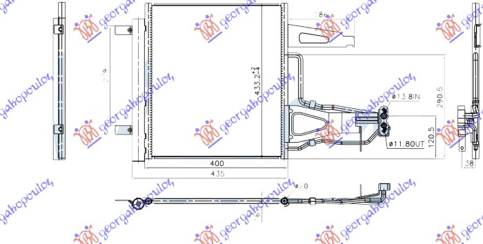 HLADNJAK KLIME 1.0 TSi BENZIN (400x430x16)