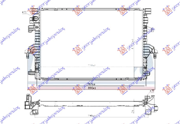 HLADNJAK MOTORA 2.0 TDi (110/150KW) DIZEL (710x470x26)